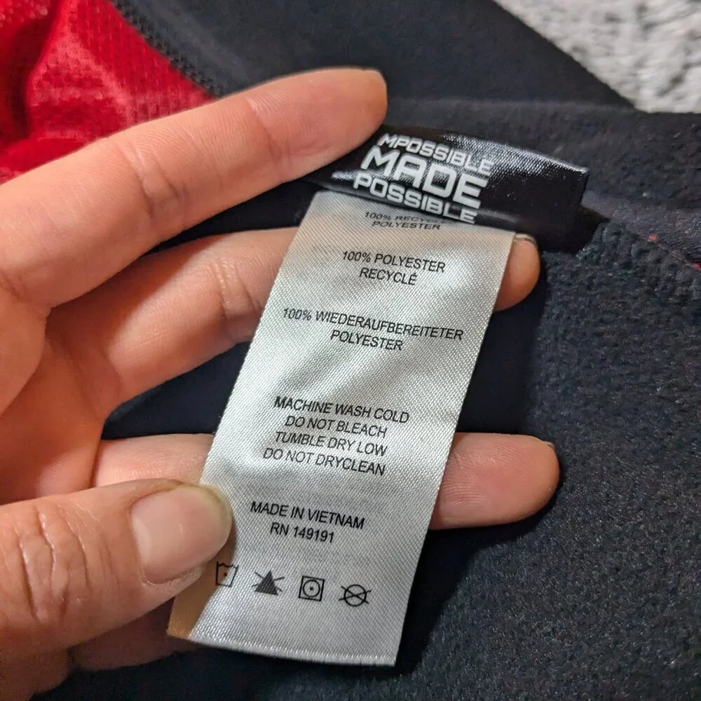 Topo Designs Black Fleece Hoodie Jacket Men's Small